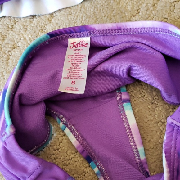 Justice 2 piece swimsuit LOWEST PRICE - Picture 4 of 5